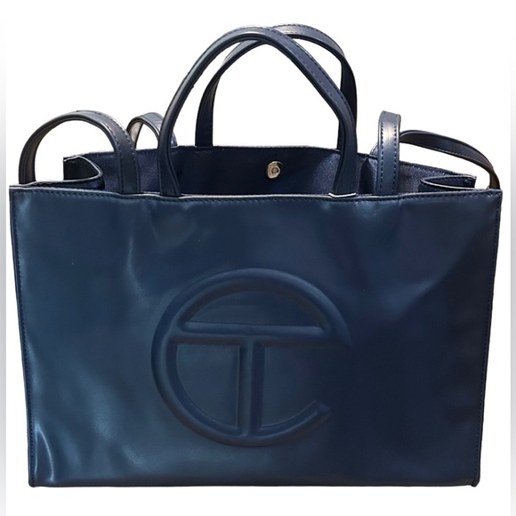 NWT Navy Blue Telfar Medium bag with dust bag - Picture 1 of 11